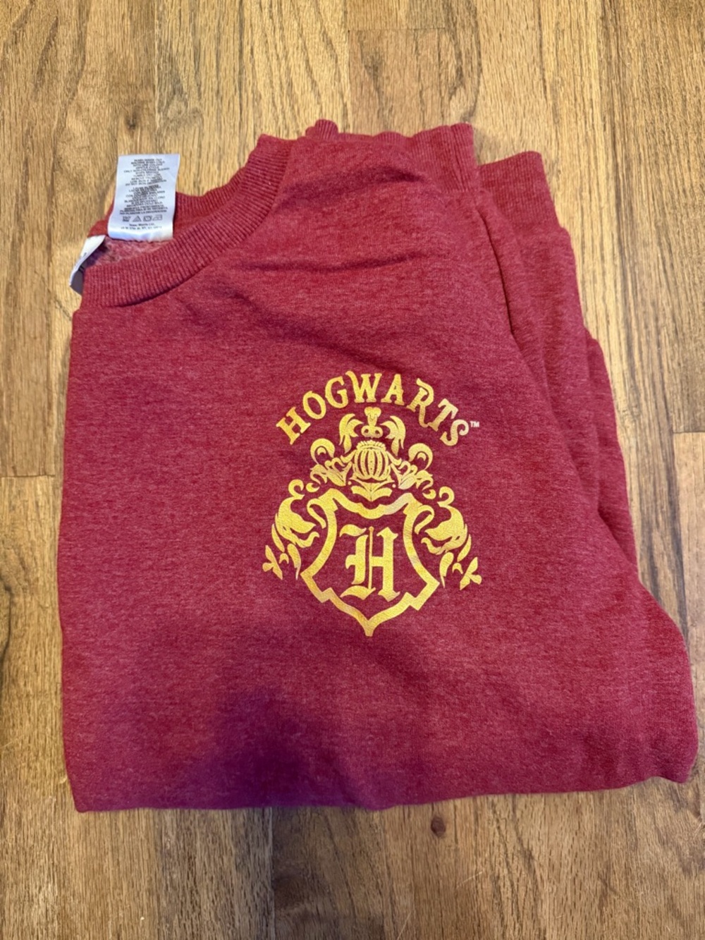 Warner Bros. Hogwarts Crest Pullover Sweatshirt in Red and Gold